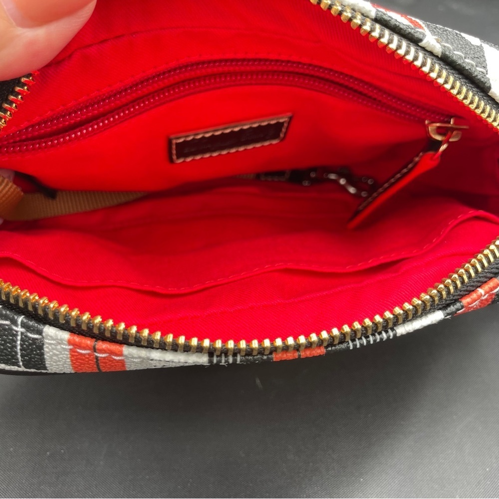 Dooney & Bourke Red and Black Geometric Crossbody - Picture 7 of 7